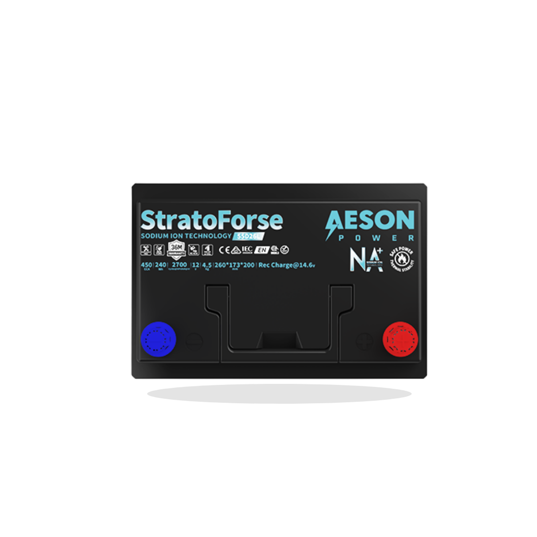 AESON TurboNa 55D23L | 12V Sodium-Ion Starter Battery